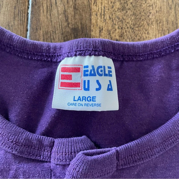 Tampa Bay Devil Rays 90s Baseball Shirt Quarter Button Up Jersey Purple, Size L - Picture 2 of 11